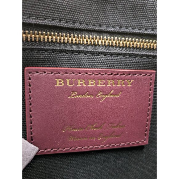 Burberry Small Canterbury Leather House Check Canvas Shoulder Tote Bag M… - Picture 9 of 16